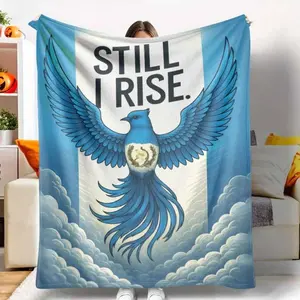 Majestic Quetzal Flannel Blanket with Guatemala National Bird Print UltraSoft and Warm for Sofa Bed Travel Gifting Independence Day Celebrations Cultural Heritage Pride Present.Thin Blanket Dream Workshop