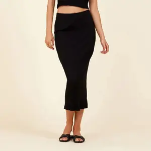 LA Made Slim Rib Skirt - Spanish Villa