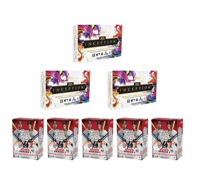 PYT Break #30 - 3x 2025 Topps Inception Baseball Hobby Box & 5x 2026 Topps 75th Series 1 Baseball Blaster Box