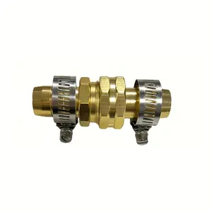 Garden Hose Repair Couplings with Clamps, Compatible with 3/4 Inch and 5/8 Inch Garden Hose Connectors, Durable and Easy to Use