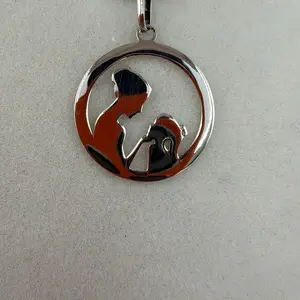 Silver 925 mother and daughter pendant