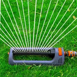 Turbo Oscillating Water Sprinkler for Yard Covers up to 3,600 sq.ft,19 Nozzles Adjustable Range for Lawn, Garden, Quick Connect Bundle Included, -in  Jet Cleaning