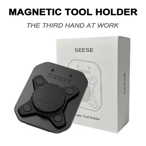 SEESE Magnetic Tool Holder-Clip-On Belt Magnet for Screws, Nails, Hammers, Sockets, Pliers, Screwdrivers, Trowels, Drill Bits, Wrenches &More Heavy Duty, Halloween gifts