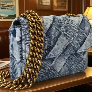 Women's Fashion Textured Chain Strap Shoulder Bag ChicCrossbody Purse Elegant Stylish Accessory for Everyday Elegance First Choice