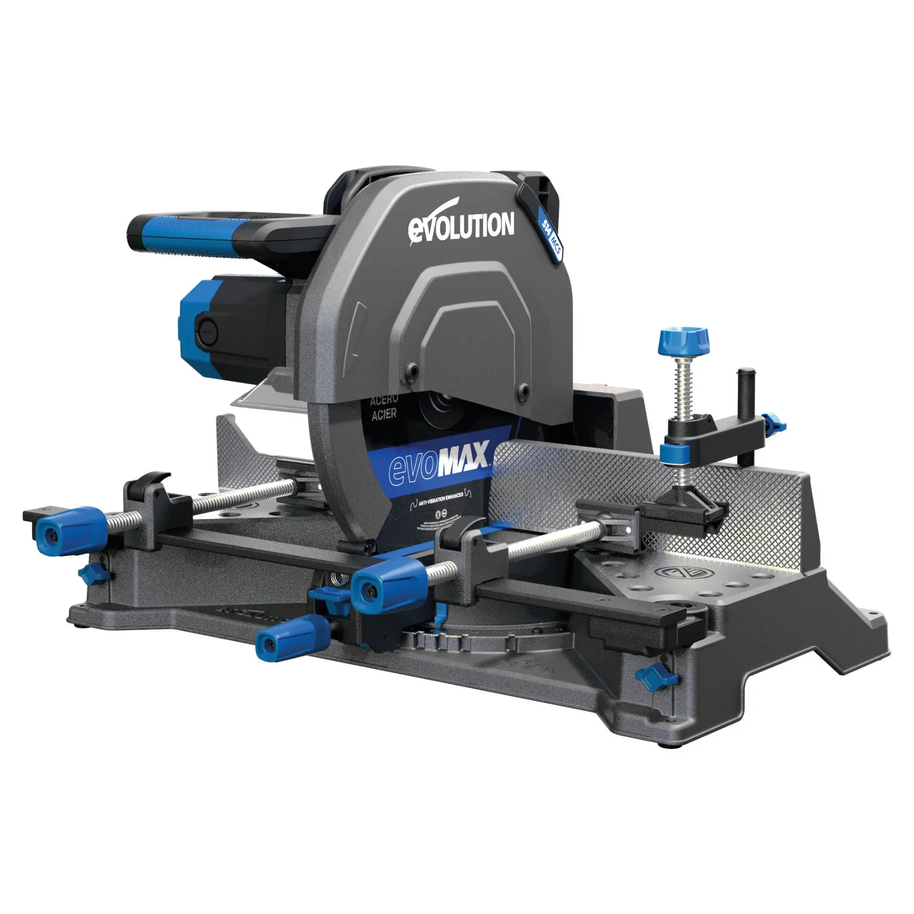 Evolution 14 in. Metal Cutting Mitering Chop Saw S14MCS with Mild Steel Blade 102-0004A