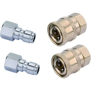 1/4" Quick Connect Adapter Set for  Washer, 1/4 Quick Release Connectors,2Pairs