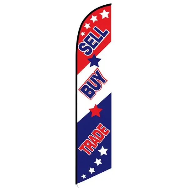 SELL BUY TRADE 12ft Feather Banner Swooper Flag - FLAG ONLY (3)
