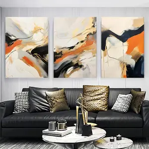 Abstract Colorful Canvas Painting, 3 Counts/set Modern Abstract Wall Art Poster, Wall Art Decor for Home Living Room Bedroom, Ornaments