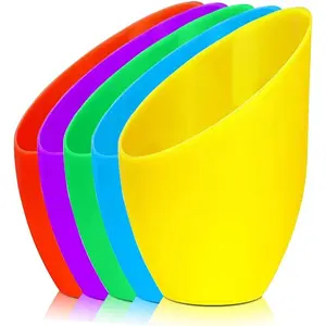 5 Pack Plastic Replacement Lampshade, 5.7 inch High, 4.1 inch Diameter, 1.65 inch Fitter, 5 Optional Colors, Replacement Lamp Shade for LED Floor Lamp