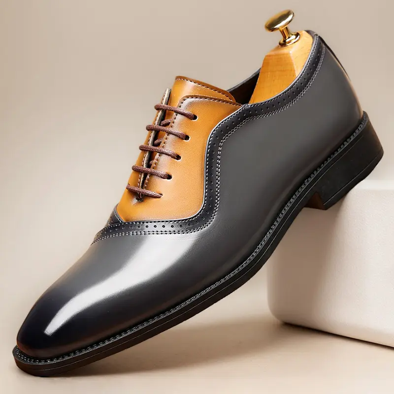 Large size men's Oxford shoes Business leather shoes Wear-resistant non-slip formal shoes suitable for weddings, business parties, banquets and offices 67019