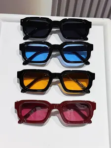4 Pcs Fashionable Classic Oval Frame Glasses, Ideal for Men & Women, Perfect for Outdoor Parties, Vacations, Travel, Decor, Photo Props, Gifts