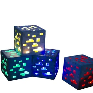 Minecraft LED Night Light Game Torch Lamp Coolie Lamp Toy Model Atmosphere Night Light Ornament Ore Lamp Color-changing Bottle Mining Lamp