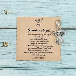 Guardian Angel Keychain, Protective Charm for Health & Safety, Symbol of Love, Lucky Pocket Hug, Perfect Gift for Family, Friends & Colleagues