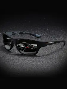 Unisex Wrap Around Polarized Sunglasses, Trendy Casual Sunglasses for Outdoor Sports, Fashion Accessories for Outdoor Activities, Outdoor Sports Eyewear