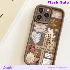 Cross Text Collage Pattern Soft TPU Mobile Phone Case, Compatible with iPhone Series (16,15,14,13,12,11,XS Max,X,Plus,Pro Max), Full Lens Protection, Shockproof Protective Cover