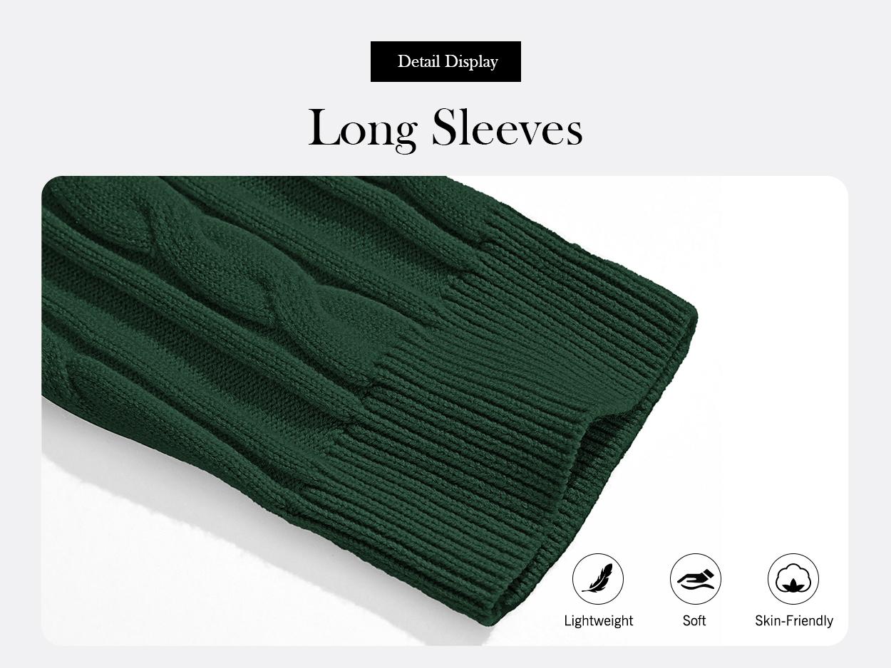 AUSELILY MEN Cloud Soft Jacquard Knit Sweater Men's Crewneck Textured Pullover Casual Fall Winter