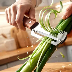 Vegetable Peeler for Kitchen,Multi-Functional Peeler Ultra-Sharp Stainless Steel Blade with Wooden Handle and Bottle Opener, For Vegetables or Fruits that Need to Be Peeled (2 Pcs) summervibes