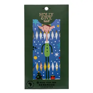 12" Holly & Ivy Make Your Own Christmas Character Party Crackers - Makes 6