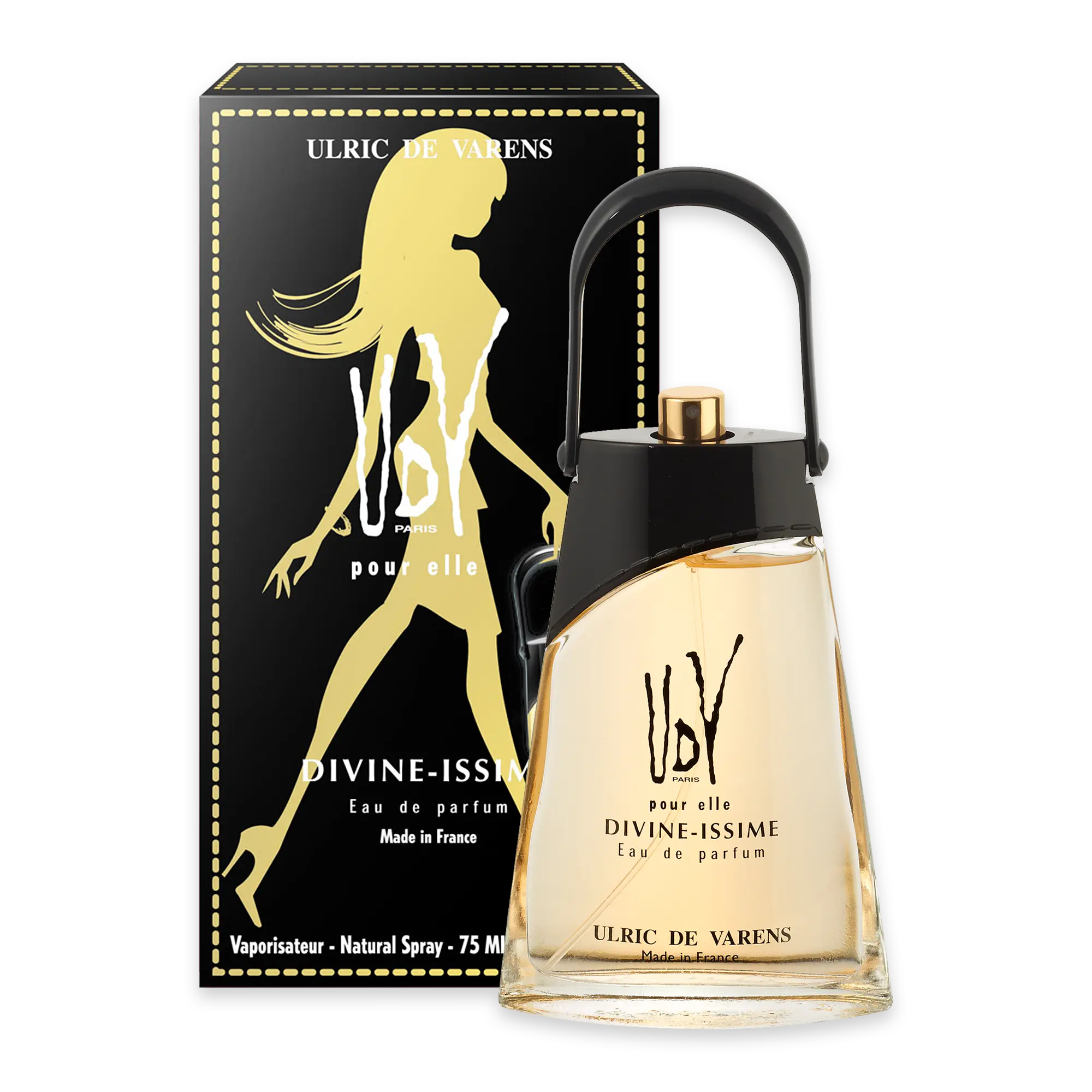 Ulric De Varens Divine-issime Eau De Parfum for Women- Enchanting, Confident, Glamorous Scent - Notes of Pink Berries, Orange Blossom, & Jasmine- Floral & Sweet- 2.5 Fl Oz