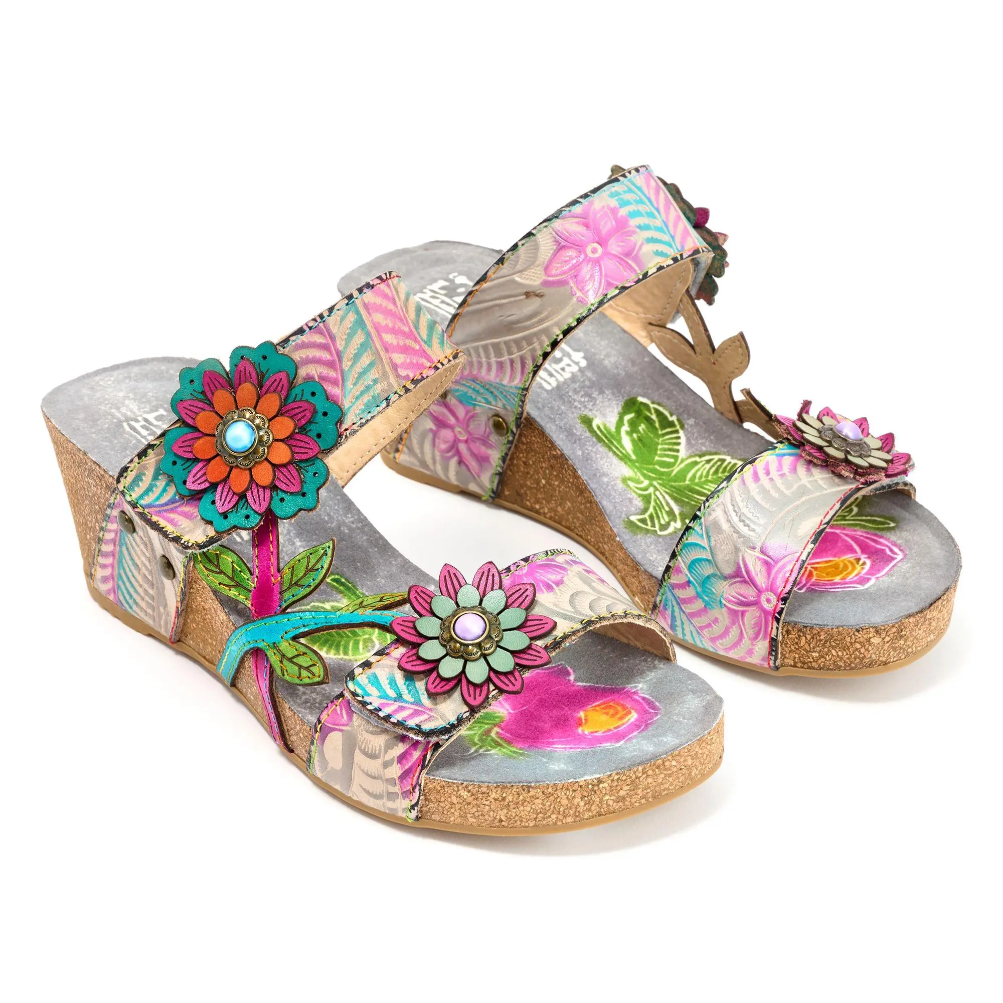 L'Artiste by Spring Step Leather Wedges Moai L'Artiste by Spring Step Leather Wedges Moai