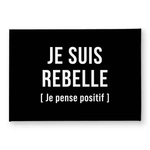 Begin Home Decor CODM1724CCNZ52 17 x 24 in. I M Rebellious Black & White Indoor & Outdoor Door Mat - Decor