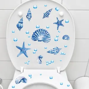 1 Set of 'Marine Life Luminous Stickers, Shell Starfish Bubble Decorative Luminous Stickers' Luminous Wall Stickers for Living Room, Bedroom, Bathroom Decoration, Bedroom Decoration, Self Adhesive Detachable PVC Material, Peel and Paste