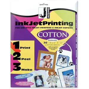 Inkjet Printable Cotton Fabric, 8.5 by 11 inches, 30 Sheet Pack
