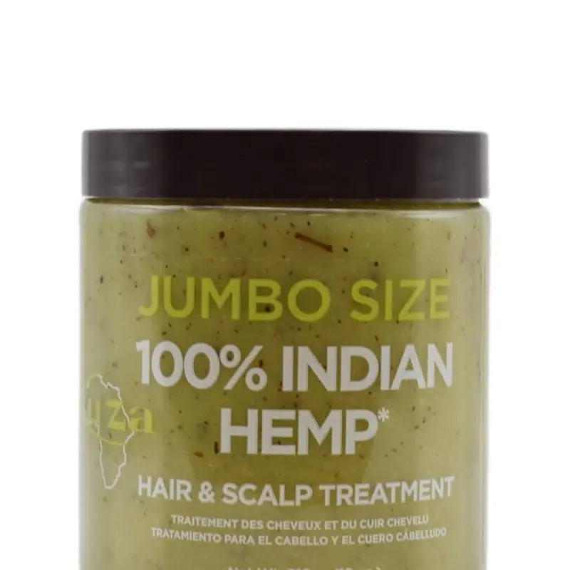 Kuza Indian Hemp Jumbo Hair & Scalp Treatment 18 oz. - Smooth, Soften & Moisturize Organic Organic Amino Acid