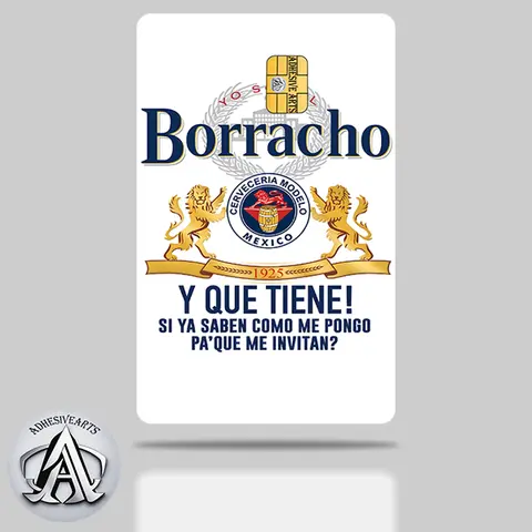 El Borracho Debit Card Skin/Decal - High Quality Vinyl for Customization and Personalization