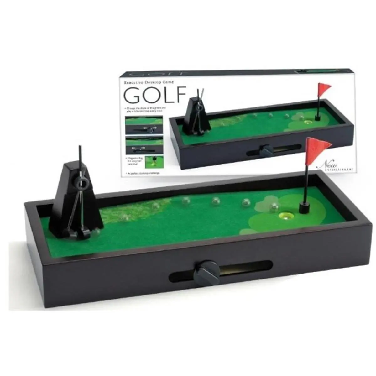 212 MAIN Desktop Golf Board Game - Intex Entertainment Design, Golf Fanatic Target, Magnetic Flag Pole, Variable Putting Surface, Hardwood Construction, 12+ Age Suitable, Right/Left Hander Compatible, Sports & Outdoor Fan Shop Gaming Item, Board Games, 12