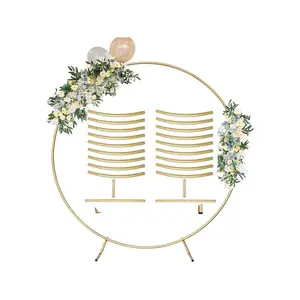 1pc Reusable Golden Circular Balloon Arch Kit, Suitable For Wedding, Birthday, And Celebration Party Decorations, Does Not Include Balloons, No Electricity Required