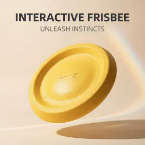 EVA Durable Dog Frisbee & Ring Tug Toy for Large Dogs, Indestructible Chew Toy for Aggressive Chewers, Interactive Training Flying Disc and Pull Ring Toy for Border Collie, German Shepherd, Outdoor Fetch, Bite Resistant Dog Toy