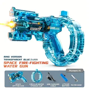 LED Electric Water Blaster with Space Energy Ring Design, High-pressure & Long-range, Large Capacit【Safe & Harmless Water Gun Toy】