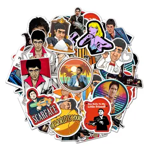 Scarface 20 pcs Sticker Pack, Scarface Waterproof Vinyl Sticker, Scarface Sticker for Laptop PC Water Bottle, Movie Stickers