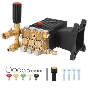 GARVEE Pressure Washer Pump, 4000PSI 4.4GPM 1" Shaft Horizontal Triplex Plunger Power Washer Pump, Replacement Pressure Pump Kit, Direct Drive Pump, Compatible with Simpson MorFlex Models 40224, 40225, 40226