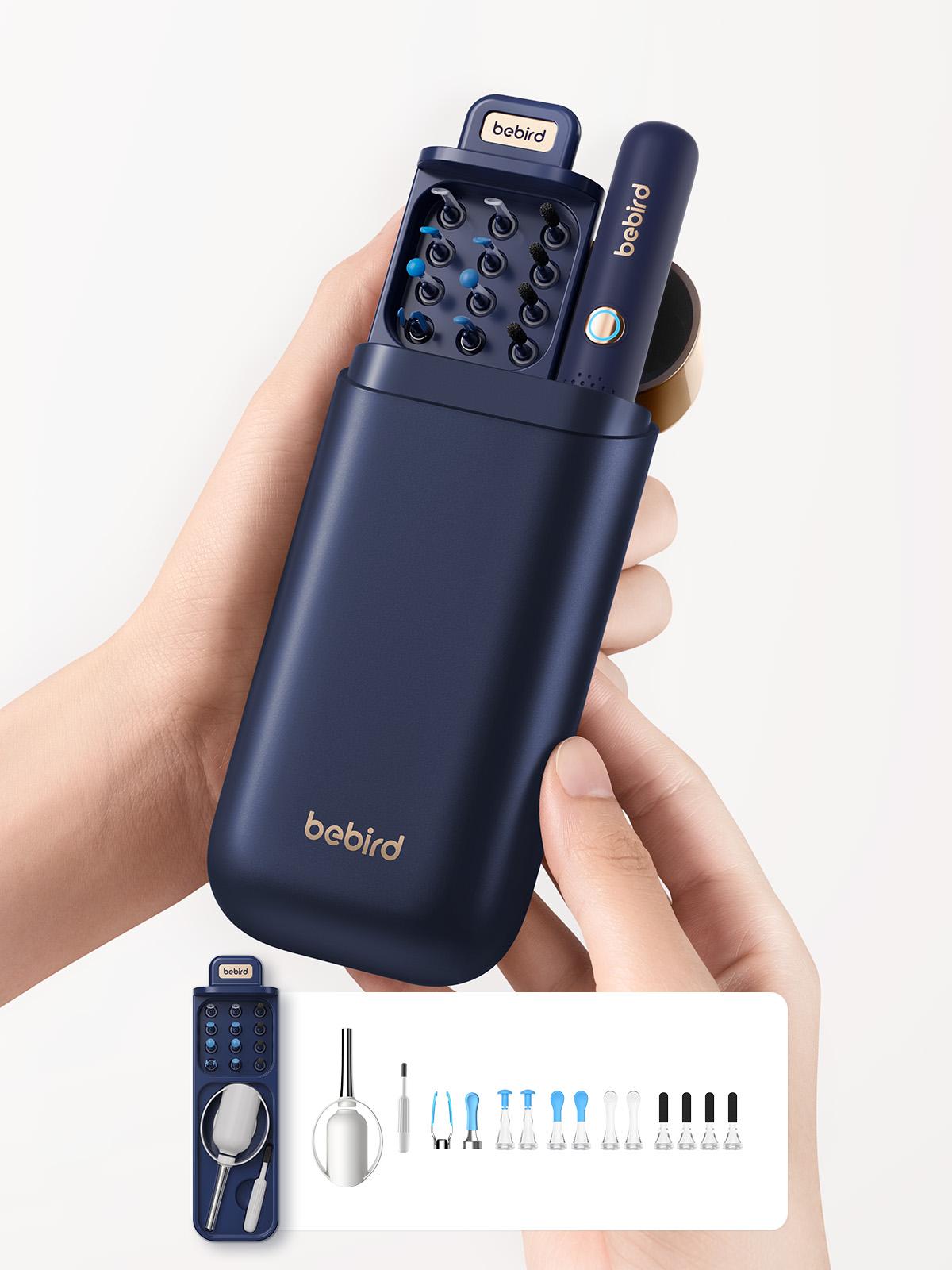 BEBIRD Flexible Ear Wax Removal Tool Camera, Wireless Smart Visual Ear Cleaning Kit with 13-Piece Tips, HD Camera Ear Otoscope with Tweezers, Earsight Plus B31R Earwax Cleaner for Wet and Dry Ear