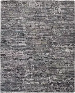 HomeRoots 513350 5 x 8 ft. Blue & Gray Wool Abstract Hand Knotted Rectangle Area Rug