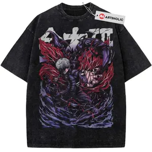 [Sale off up to 30%] Ken Kaneki Shirt, Tokyo Ghoul Shirt, Anime Shirt, Vintage T-Shirt, Unisex Short Sleeve Tee T-Shirt, cotton menswear Top Tshirt