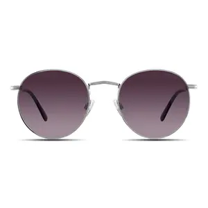 Velvet Eyewear Yokko Sunglasses Style V757SV05 Silver Frame Grey Fade Small Size 50mm UV Protection