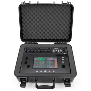 CASEMATIX Rugged Hard Travel Case for Allen & Heath CQ-18T & CQ-12T Digital Mixers with Customizable Foam Interior & Protective Padded Carrying Case for DJs & Audio Engineers - Handle & Recording Shell Cover