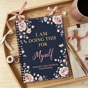 Plan Book A5 Diary with Weight Loss Strategy, Spiral Binding Portable Notebook, Ideal for Organizing Goals and Tracking Progress