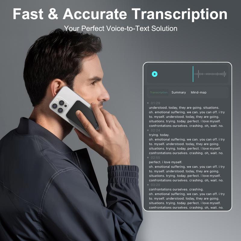 AI Voice Recorder,64GB Note Voice Recorder with Transcribe,Mind Mapping & AI Summary,Digital Voice Recorder with App,Audio Recorder for Lectures,Phone Calls,Meetings,Interviews Etc