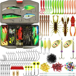 Widely  Fishing Lures & Tackle Kit Worth Ever Penny, Selected Fishing Kit for Starter Freshwater Saltwater, Economic/Giftable/ Fishing Gear Set , for Family