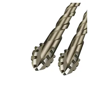 4-Flute Carbide Drill Bit Set, Hex Shank Dry Dril Bits, Precision Dry Drilling Bit for Ceramic, Cast Iron & Concrete