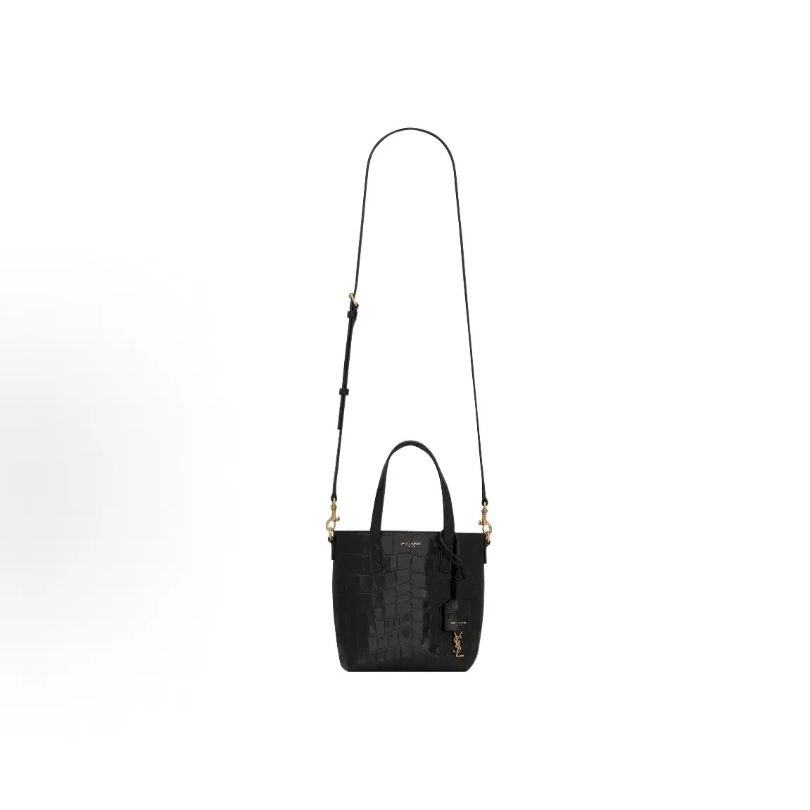 Pre-owned Yves Saint Laurent Leather Tote Bags YSL Tote Black Mini AM8295