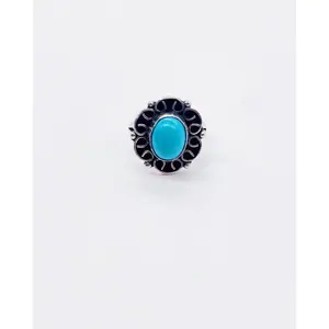TURQUOISE FLOWER BLOOM RING