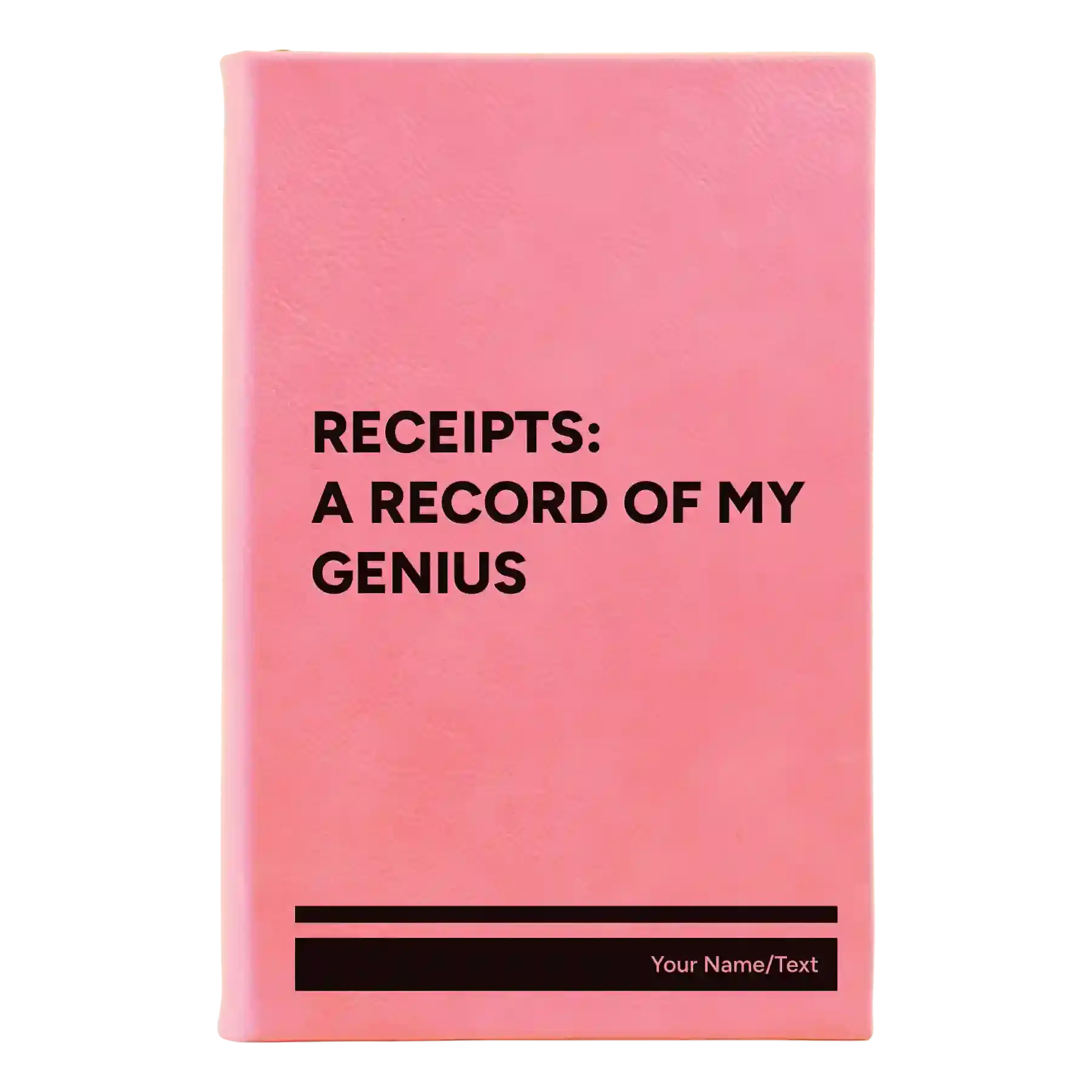 Personalized My Genius Leatherette Sketch Book (small) | Pink
