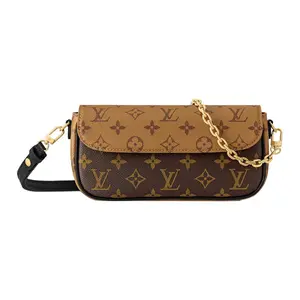 LOUIS VUITTON Ivy Wallet On Chain With Detachable Chain And Coated Canvas For Women In Brown
