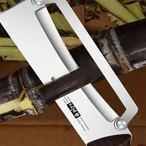 Meiglobal 1pc Lightweight Camping Multifunctional Peeler Forged Blade, Ergonomic Handle, Wooden Handle, Commercial Sugarcane Peeler, Household Melon Peeler, Kitchen Potato Peeler, Fruit Peeler, Outdoor Camping, Picnic, Barbecue