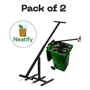 Neatify Trash Can Compactor  Bin Booster – Pack of two Manual Garbage Compactor for Kitchen, Garden, and Outdoor Bins – Fits 120L to 660L Wheelie Bins – Freshens and Cleans